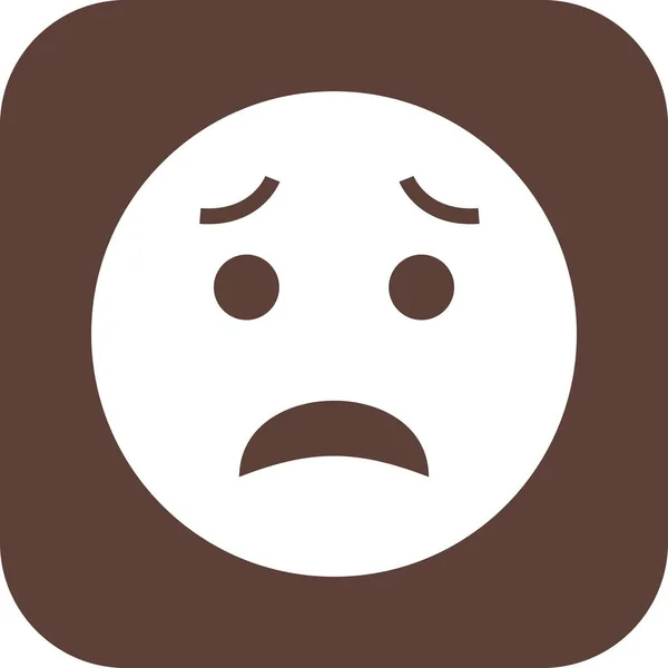 Ilustração Assustada Vetor Ícone Sinal Vetor Vetor Emoji Para Uso — Vetor de Stock
