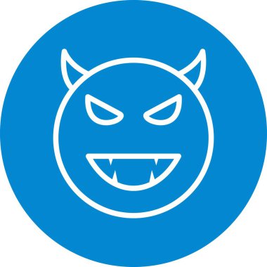 Şeytan Emoji vektör simge işareti simge vektör çizim kişisel ve ticari kullanım için..