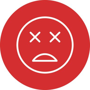 Ölü Emoji vektör simge işareti simge vektör çizim kişisel ve ticari kullanım için..