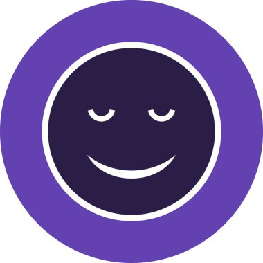 Sakin Emoji vektör simge işareti simge vektör çizim kişisel ve ticari kullanım için..