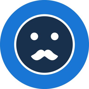 Bıyık Emoji vektör simge işareti simge vektör çizim kişisel ve ticari kullanım için..