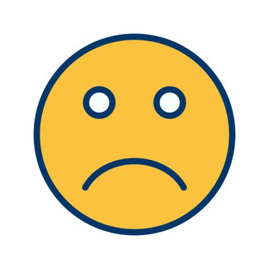 Üzgün Emoji vektör simge işareti simge vektör çizim kişisel ve ticari kullanım için..