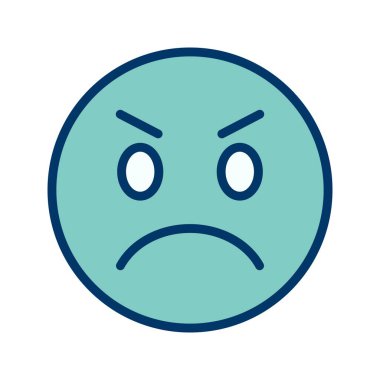 Kızgın Emoji vektör simge işareti simge vektör çizim kişisel ve ticari kullanım için..