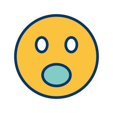 Sürpriz Emoji vektör simge işareti simge vektör çizim kişisel ve ticari kullanım için..