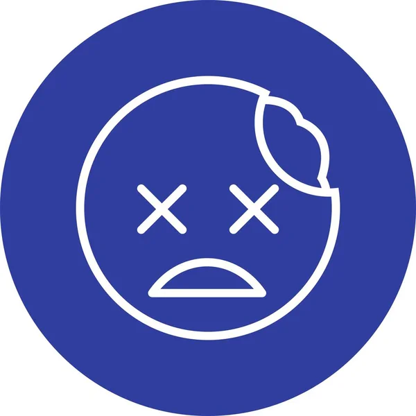Icono Signo Icono Vector Emoji Zombi Ilustración Vectores Para Uso — Archivo Imágenes Vectoriales