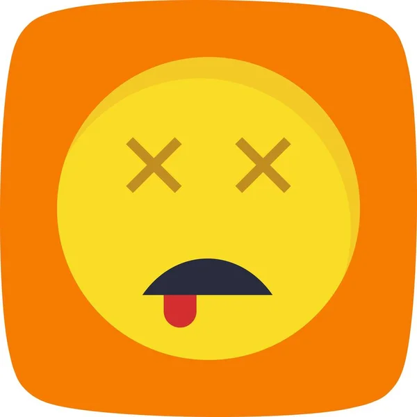 Εικονογράφηση Διάνυσμα Εικονίδιο Σύμβολο Εικονίδιο Νεκρός Emoji Φορέα Για Προσωπική — Διανυσματικό Αρχείο