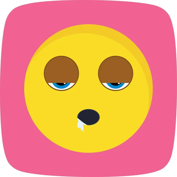 Slapen Emoji Vector Icon Signaal Pictogram Vectorillustratie Voor Persoonlijk Commercieel — Stockvector