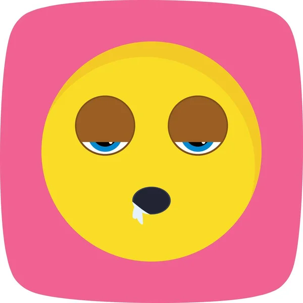 Icono Del Icono Del Icono Del Vector Emoji Del Sueño — Archivo Imágenes Vectoriales