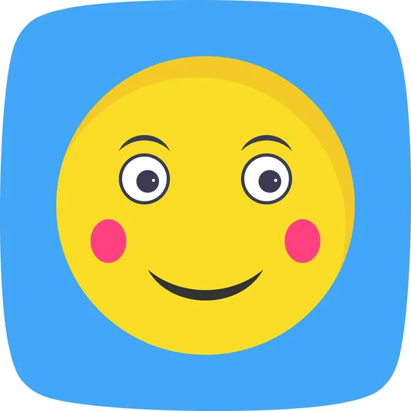 Icono Vector Emoji Blush Icono Signo Ilustración Vectores Para Uso — Vector de stock