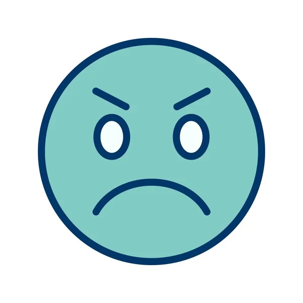 Wütende Emoji Vektor Symbol Symbol Vektor Illustration Für Den Persönlichen — Stockvektor