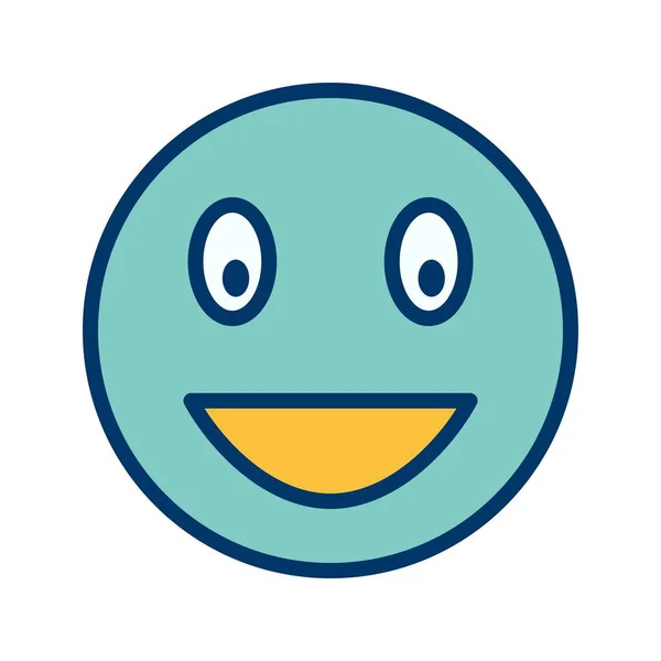 Lachende Emoji Vector Icon Signaal Pictogram Vectorillustratie Voor Persoonlijk Commercieel — Stockvector