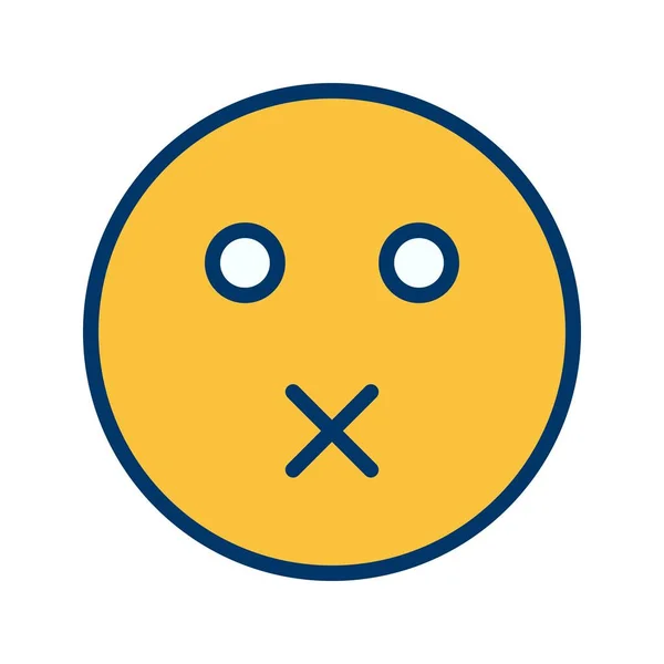 Stänga Emoji Vektor Ikonen Logga Ikonen Vektorillustration För Personligt Och — Stock vektor