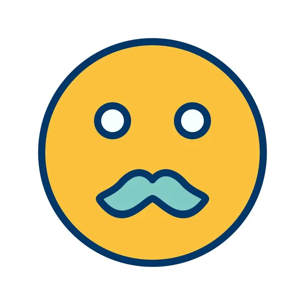 Snor Emoji Vector Icon Signaal Pictogram Vectorillustratie Voor Persoonlijk Commercieel — Stockvector