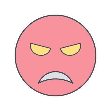 Kızgın Emoji vektör simge işareti simge vektör çizim kişisel ve ticari kullanım için..