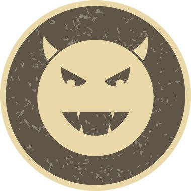 Şeytan Emoji vektör simge işareti simge vektör çizim kişisel ve ticari kullanım için..