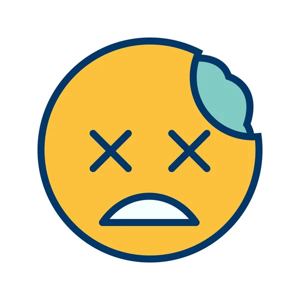 Zombie Emoji Vektorové Ikony Znaménko Ikonu Vektorové Ilustrace Pro Osobní — Stockový vektor