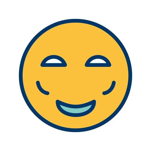 Ilustração Vetor Ícone Sinal Vetor Vetor Blush Emoji Para Uso —  Vetores de Stock