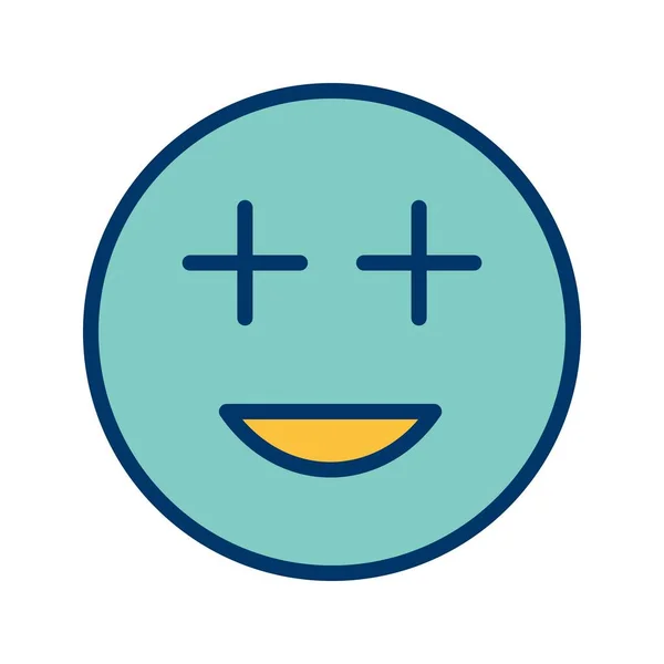 Pozitivní Emoji Vektorové Ikony Znaménko Ikonu Vektorové Ilustrace Pro Osobní — Stockový vektor