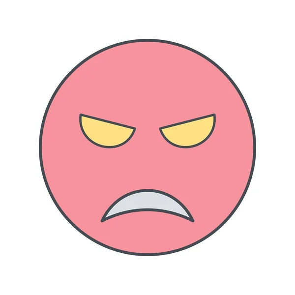Kızgın Emoji Vektör Simge Işareti Simge Vektör Çizim Kişisel Ticari — Stok Vektör