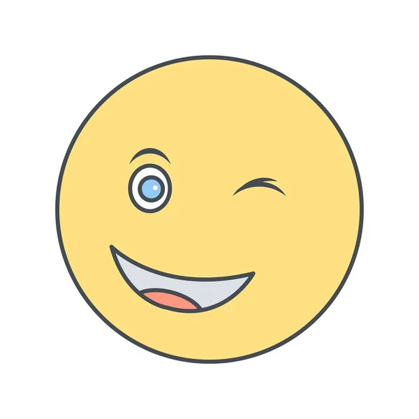 Wink Emoji Vektor Ikon Jel Ikon Vektoros Illusztráció Személyes Edzőtermi — Stock Vector