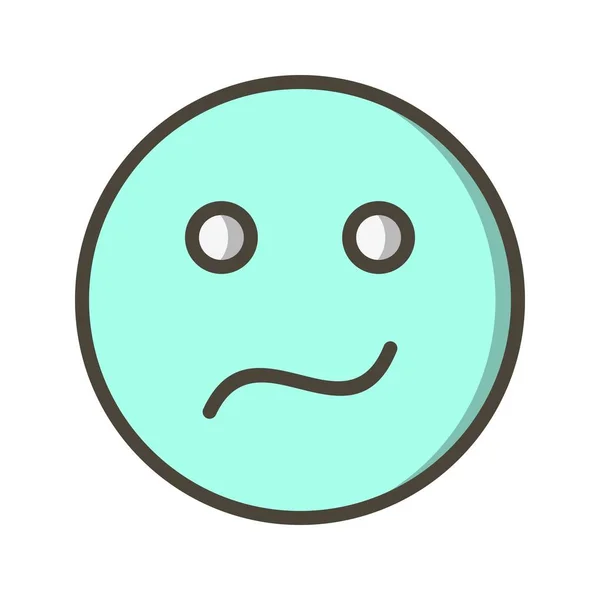 Verwirrte Emoji Vektor Symbol Symbol Vektor Illustration Für Den Persönlichen — Stockvektor
