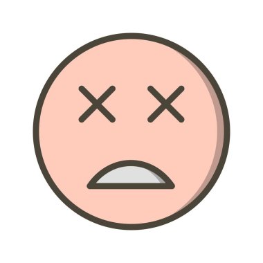 Ölü Emoji vektör simge işareti simge vektör çizim kişisel ve ticari kullanım için..