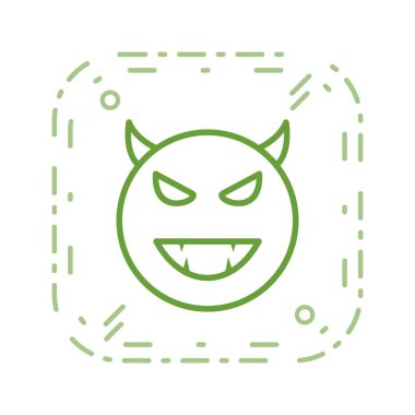 Şeytan Emoji vektör simge işareti simge vektör çizim kişisel ve ticari kullanım için..