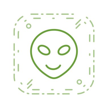 Uzaylı Emoji vektör simge işareti simge vektör çizim kişisel ve ticari kullanım için..