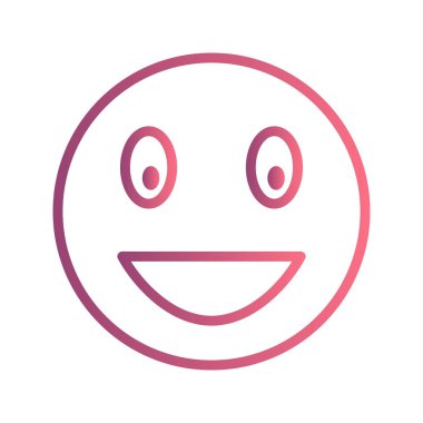 Emoji vektör simge işareti simge vektör çizim kişisel ve ticari kullanım için gülüyor..