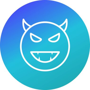 Şeytan Emoji vektör simge işareti simge vektör çizim kişisel ve ticari kullanım için..