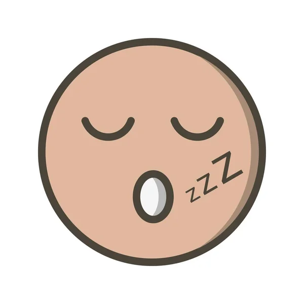 Illustration Vectorielle Icône Signe Icône Vecteur Emoji Sommeil Pour Usage — Image vectorielle