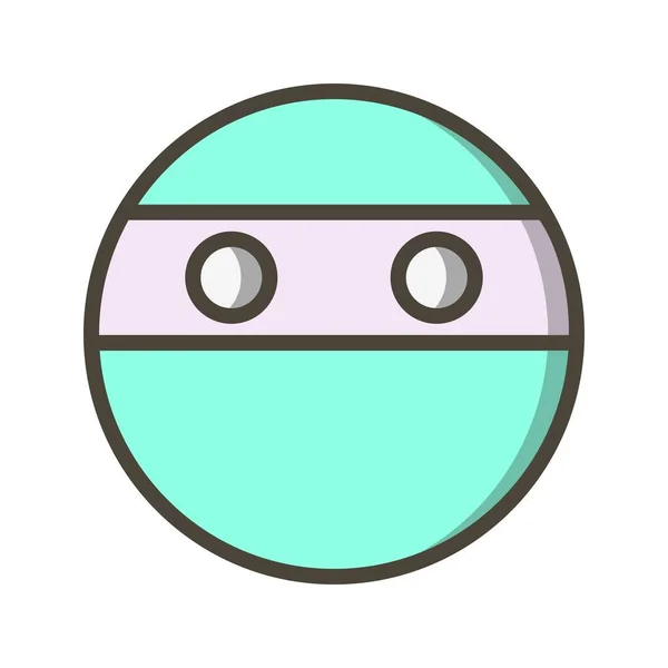Ninja Emoji Vektor Symbol Symbol Vektor Illustration Für Den Persönlichen — Stockvektor