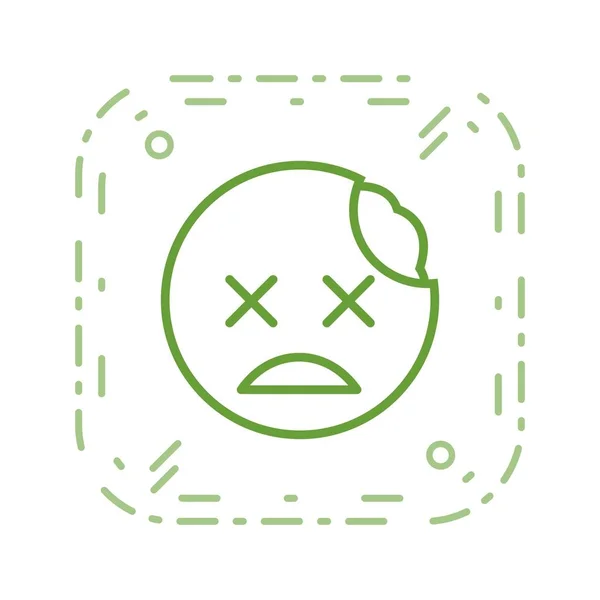 Icono Signo Icono Vector Emoji Zombi Ilustración Vectores Para Uso — Archivo Imágenes Vectoriales