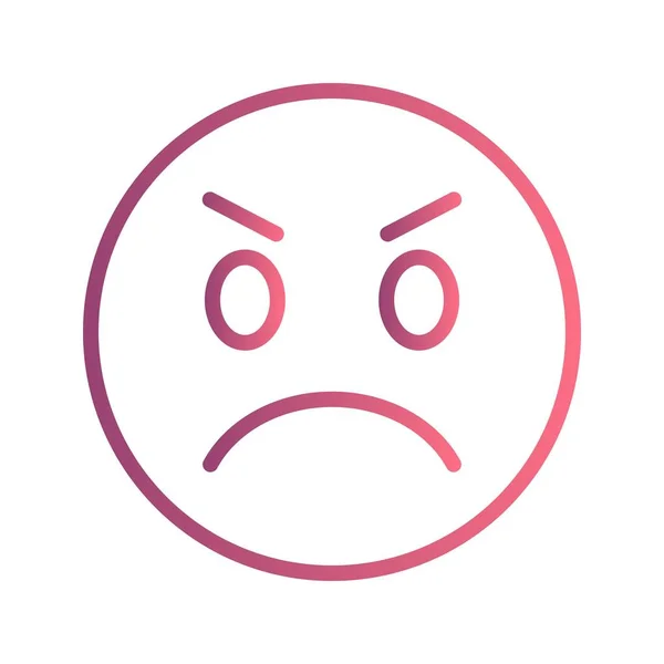 Dühös Emoji Vektor Ikon Jel Ikon Vektoros Illusztráció Személyes Edzőtermi — Stock Vector