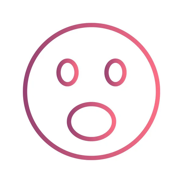 Εικονογράφηση Διάνυσμα Εικονίδιο Σύμβολο Εικονίδιο Έκπληκτος Emoji Φορέα Για Προσωπική — Διανυσματικό Αρχείο