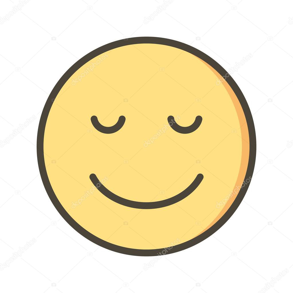 Calm Emoji Vector Icon Sign Icon Vector Illustration For Personal And Commercial Use..