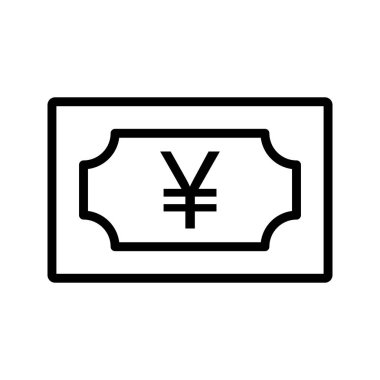 Yen vektör simge işareti simge vektör çizim kişisel ve ticari kullanım için..