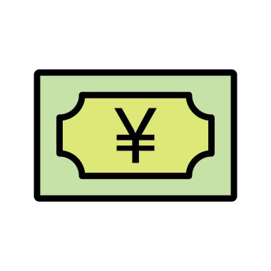 Yen vektör simge işareti simge vektör çizim kişisel ve ticari kullanım için..