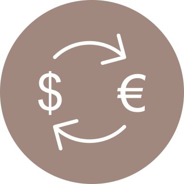 Döviz Euro dolar vektör simge işareti simge vektör çizim kişisel ve ticari kullanım için ile..