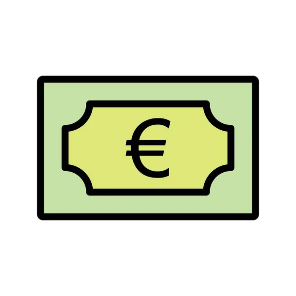 Euro Vector Icon Signaal Pictogram Vectorillustratie Voor Persoonlijk Commercieel Gebruik — Stockvector