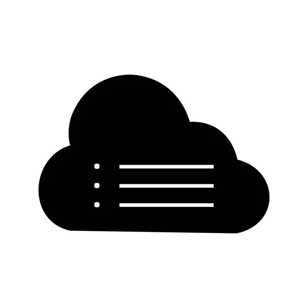 Icono Vector Datos Nube Icono Signo Ilustración Vector Para Uso — Vector de stock