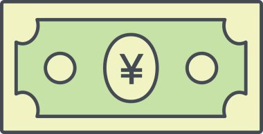 Yen vektör simge işareti simge vektör çizim kişisel ve ticari kullanım için..