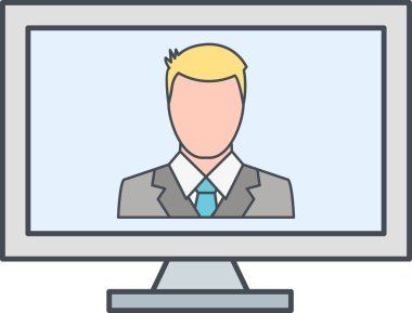 Online iş vektör simge işareti simge vektör çizim kişisel ve ticari kullanım için..