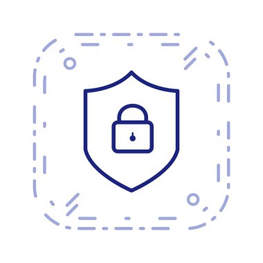 Kişisel ve ticari kullanım için çevrimiçi koruma vektör simge işareti simge vektör çizim..