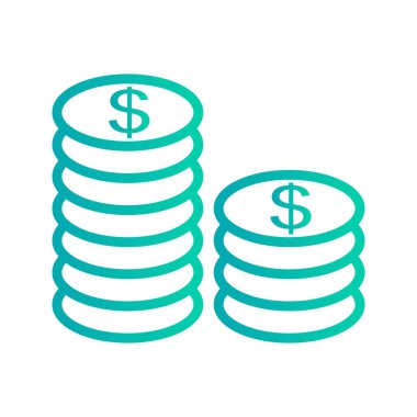 Sikke vektör simge işareti simge vektör çizim kişisel ve ticari kullanım için..