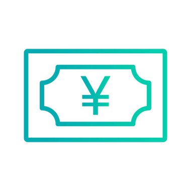 Yen vektör simge işareti simge vektör çizim kişisel ve ticari kullanım için..