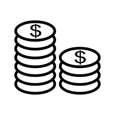 Sikke vektör simge işareti simge vektör çizim kişisel ve ticari kullanım için..