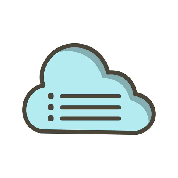 Icono Vector Datos Nube Icono Signo Ilustración Vector Para Uso — Vector de stock