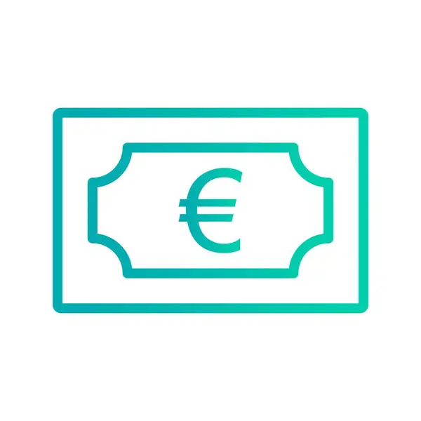 Euro Vector Icon Signaal Pictogram Vectorillustratie Voor Persoonlijk Commercieel Gebruik — Stockvector