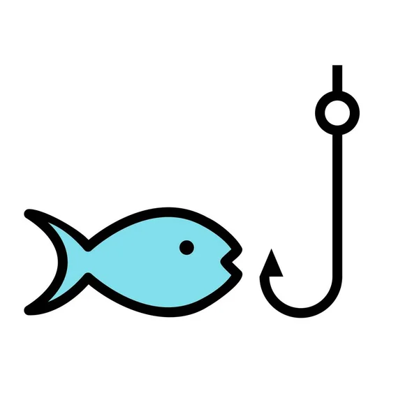 Fishing Vector Icon Sign Icon Vector Illustration Personal Commercial Use — Stock Vector